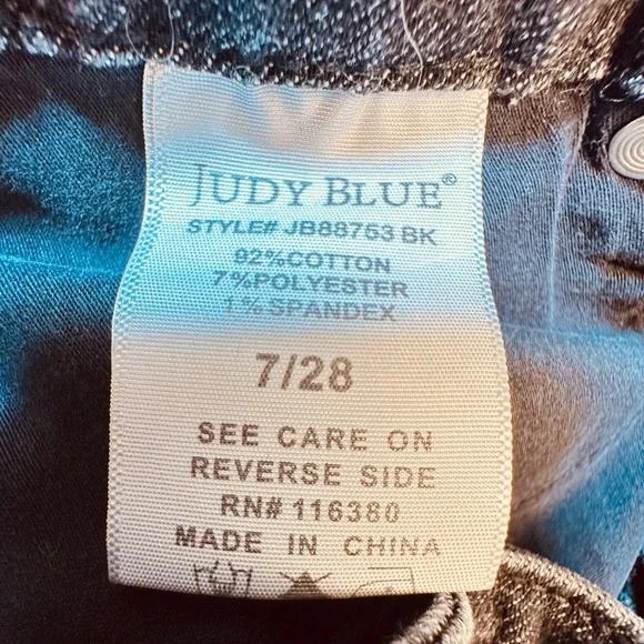 Judy Blue Los Angeles Womens Jeans Size 7/28 Black Wash High Rise Skinny JB88753 - Picture 4 of 8